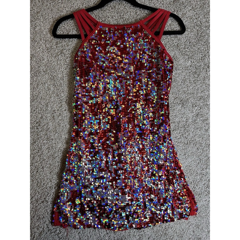 Weissman D12149 Large Child 14 Red Sequin Dance Dress Costume LC
